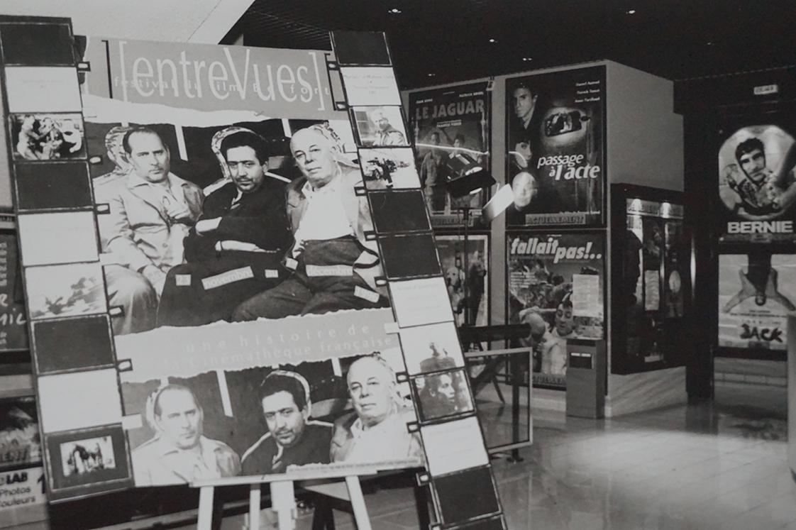 L'affiche d'Entrevues 1996 : Roberto Rosselini, Henri Langlois, Jean Renoir. (c) Man Ray Trust